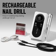 Electric Nail Drill Machine - 45000 RPM Electric Portable Nail File - Rechargeable
