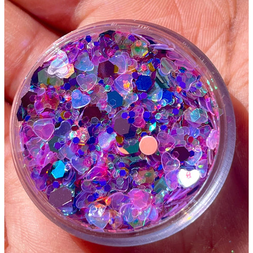Chunky Purple Nail Glitter