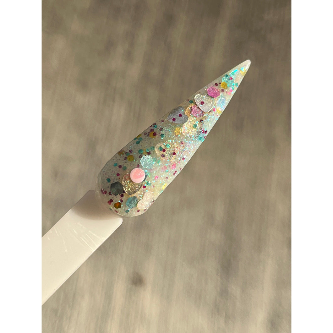 Cotton Candy Hearts Glitter acrylic powder, best glitter acrylic powder, glitter acrylic powder for acrylic nails, glitter nail dip, glitter nail dipping powder, acrylic powder