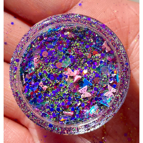 Chunky Purple Nail Glitter