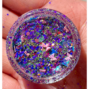 Chunky Purple Nail Glitter