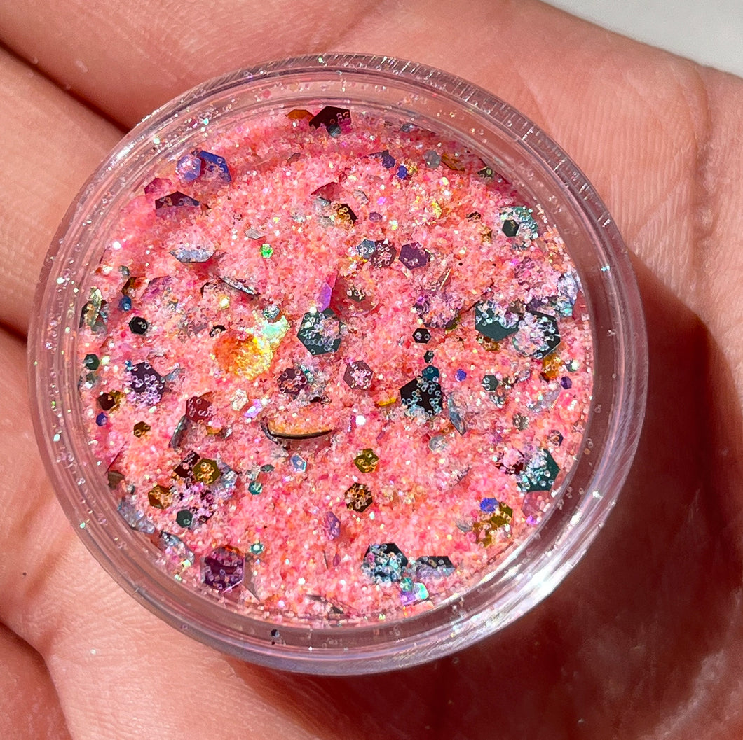 Coral Nail Glitter