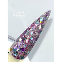 Love at first sight, Glitter acrylic powder, best glitter acrylic powder, glitter acrylic powder for acrylic nails, glitter nail dip, glitter nail dipping powder, acrylic powder