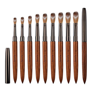 Crimped 100% Pure Kolinsky Hair Acrylic Nail Brush
