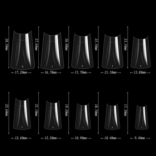 500pcs/bag Clear/ Natural Duck Nail Tips