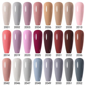 15ml Pastel Colors Gel Nail Polish Nails Semi Permanent Soak Off Gel UVLED Varnishes Base Top Gel Polish Nail Art