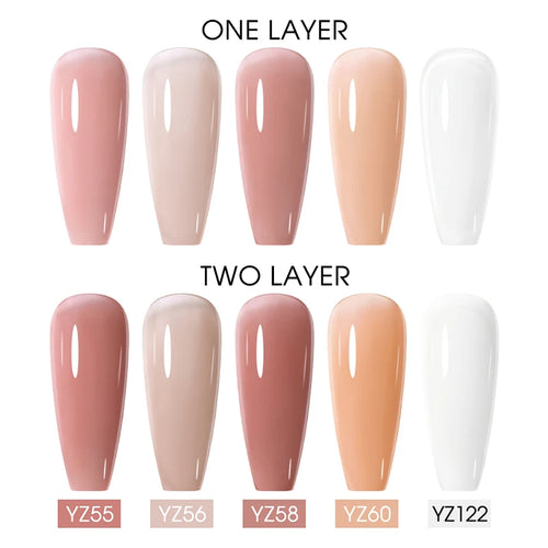 15ml Nude White Color Gel Nail Polish Nails Semi Permanent Soak Off Gel UVLED Varnishes Base Top Gel Polish Nail Art
