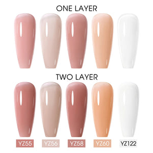 15ml Nude White Color Gel Nail Polish Nails Semi Permanent Soak Off Gel UVLED Varnishes Base Top Gel Polish Nail Art