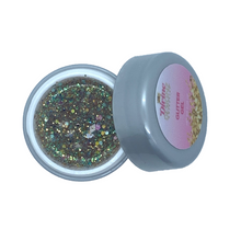 gold glitter nail gel
