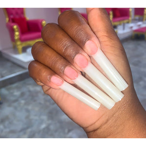 50 pcs 3XL NATURAL C-Curve Narrow SQUARE Nail Tips - SQUARE Nail Tips