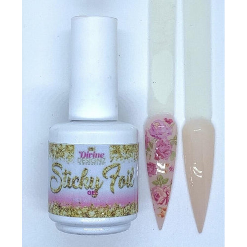Pink Sticky Foil Gel - Light Pink Gel Tint - Gel Foil Top Coat