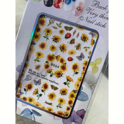 butterfly nail stickers, sunflowers nail decals , nail supplies near me, nail supplies jacksonville nc, nail supply store jacksonville nc