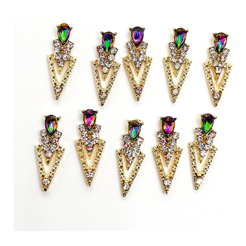 10 PCs Dagger Crystal Nail Charms