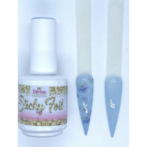 Blue Sticky Foil Gel - Light Blue Gel Tint - Gel Foil Top Coat
