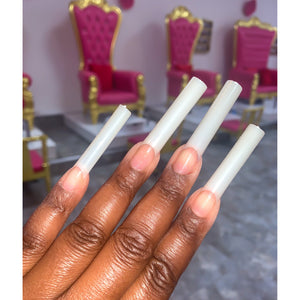 50 pcs 3XL NATURAL C-Curve Narrow SQUARE Nail Tips - SQUARE Nail Tips