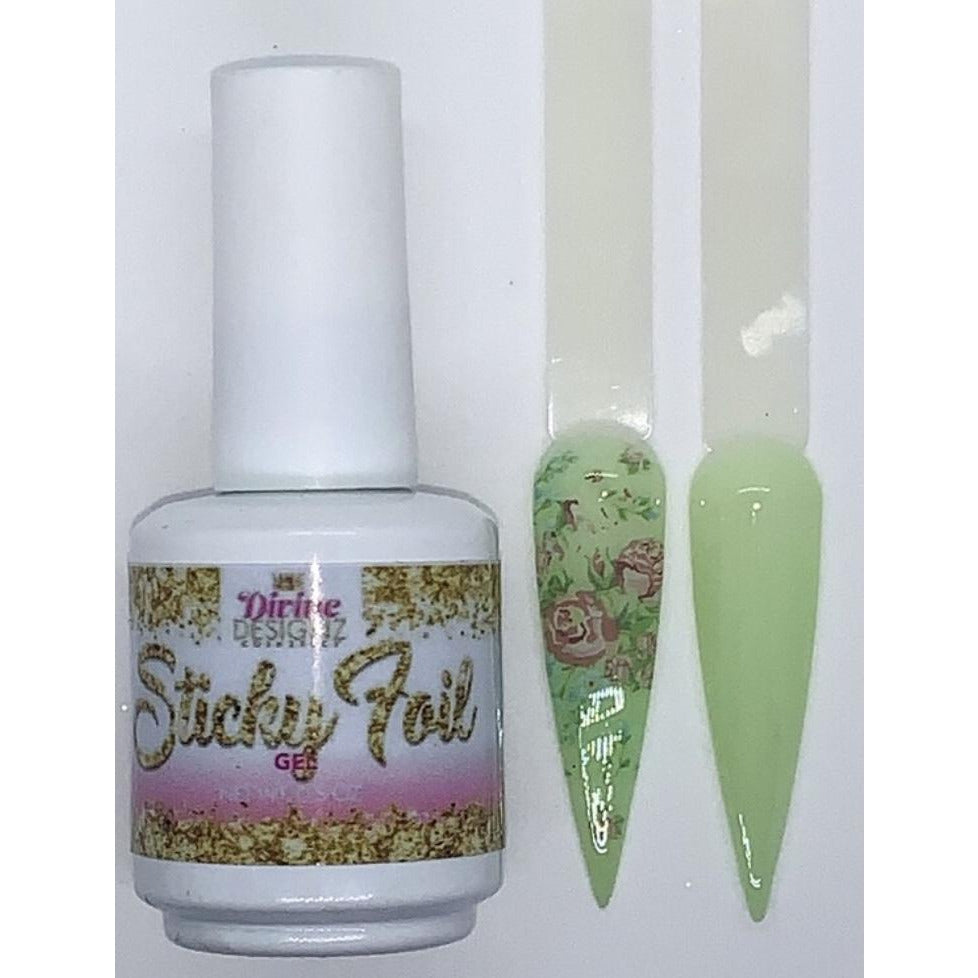 Green Sticky Foil Gel - Light Green Gel Tint - Gel Foil Top Coat