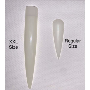20 PCS XXL Natural Square Nail Tips - Full Well Nails - Extra Long Square Tips